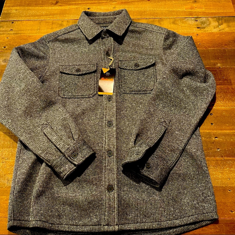 Bonded Fleece Sweater Fleece Shirt Jacket